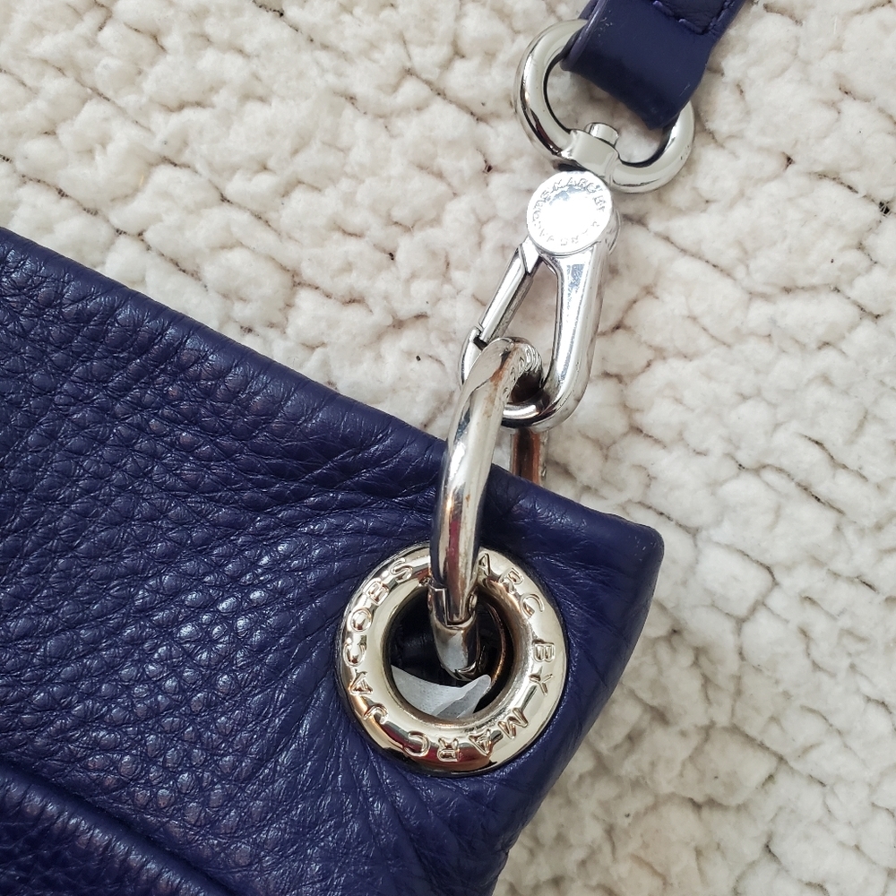 MARC BY MARC JACOBS - Classic Q Hillier Hobo Crossbody Shoulder Bag Deep Blue - Picture 2 of 15